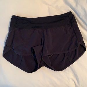 Black lululemon Speed Shorts